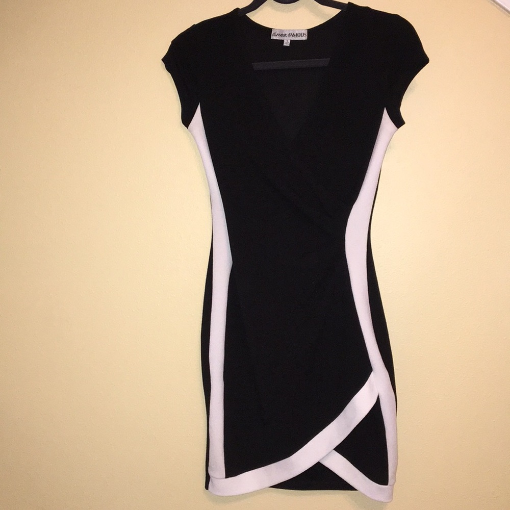 Black Asymmetrical Dress Almost Famous size S